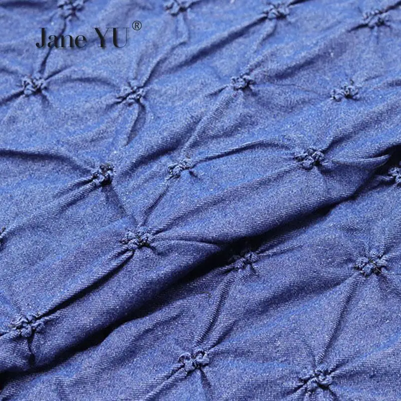 

Spring And Summer Thin Wash Embroidered Pleated Denim Fabric Clothing Fabric Manual Diy Clothes Are Soft