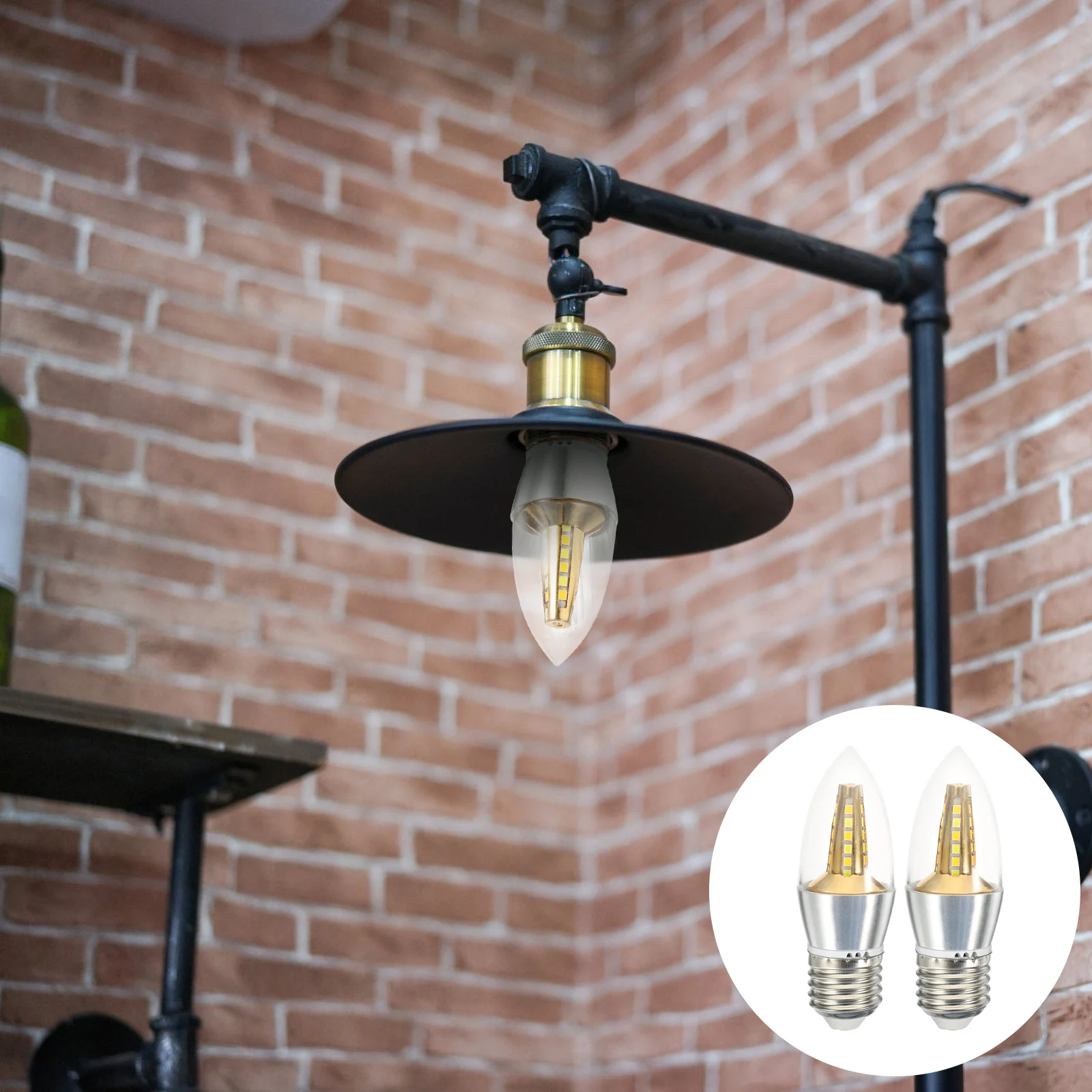 

2Pcs Smart Dimming LED Light Bulb Color Changing Small Screw Bulb Multi-Purpose Use for Floor Lamps Wall Lamps Restaurant