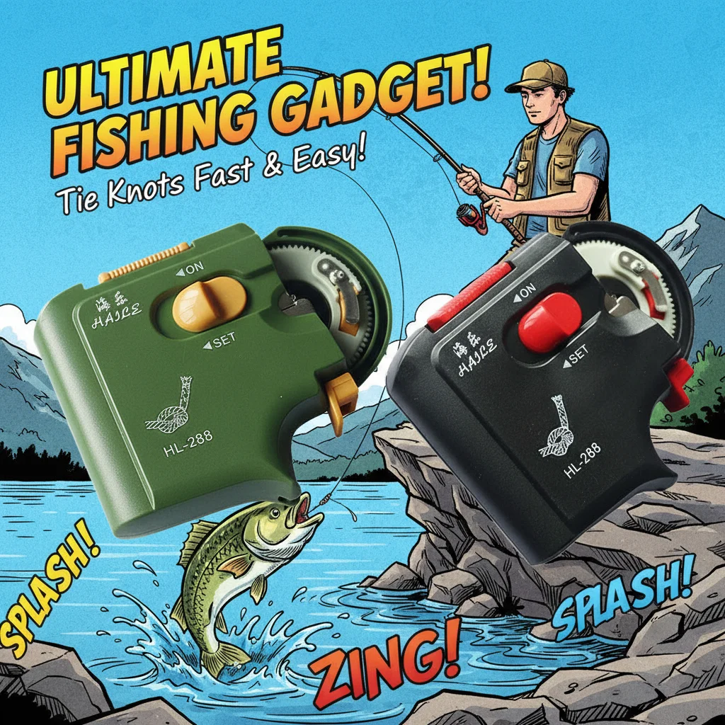 Electric Fast Tie Fishing Hook Tying Machine Portable Automatic Fishing Line Collector Roll Device for Easy Baitcasting
