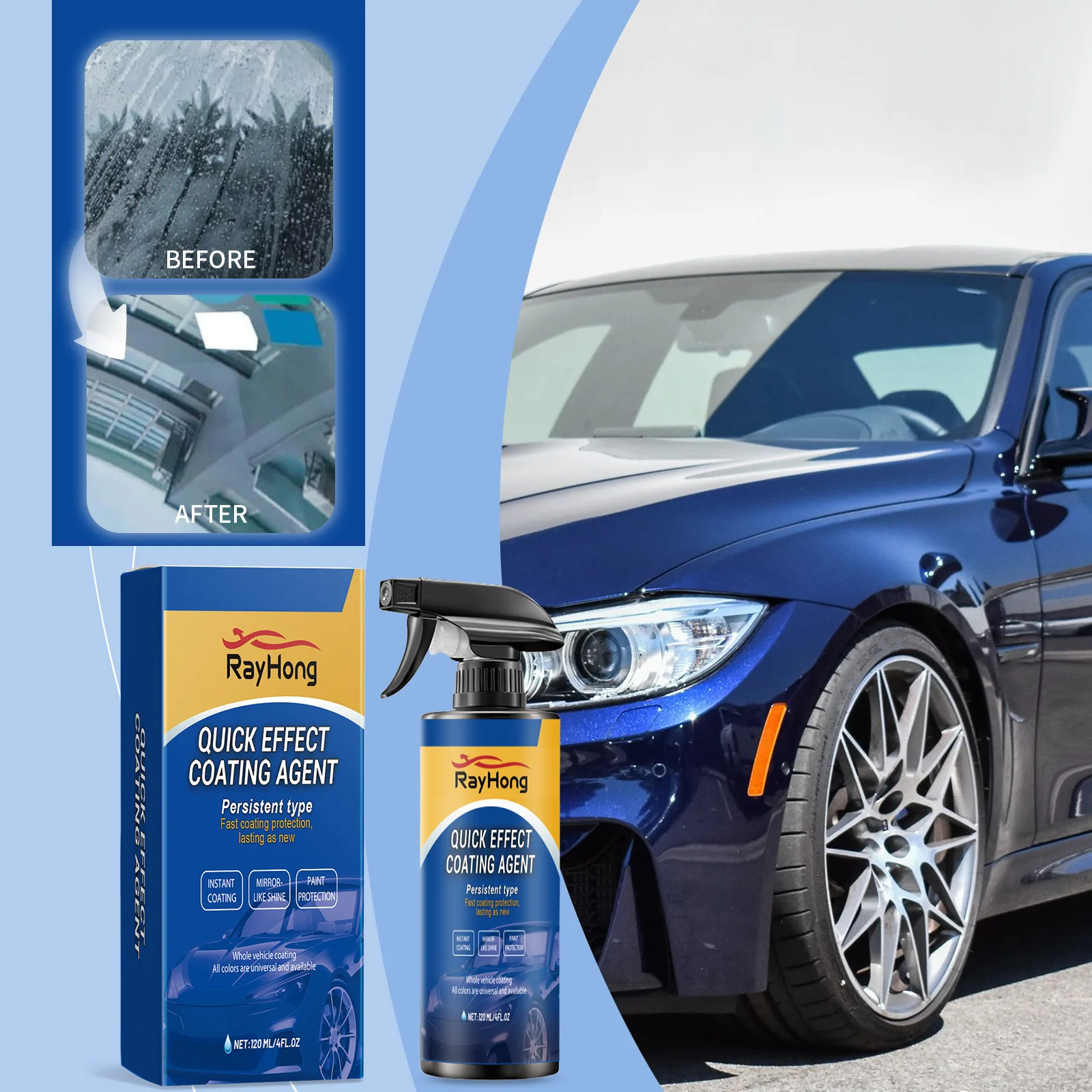 1-5PCS Car Nano Coating Spray Quick-Dry Hydrophobic Protection Polishing Maintenance Ceramic Coating Spray Crystal Coating Agent
