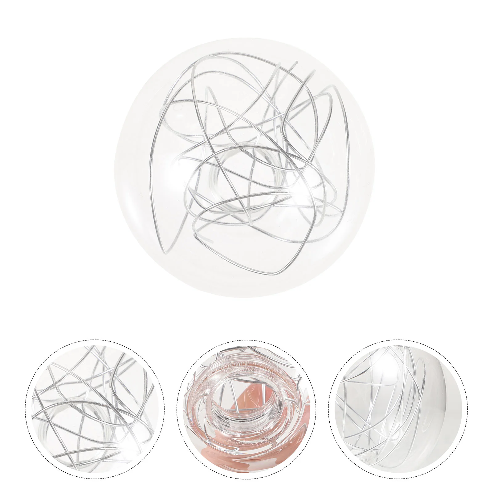 Amber Ball Lampshade G9 Threaded Electroplated Molecular Dining Pendant Glass Diameter (diameter G9) Smoke Gray Cover Two