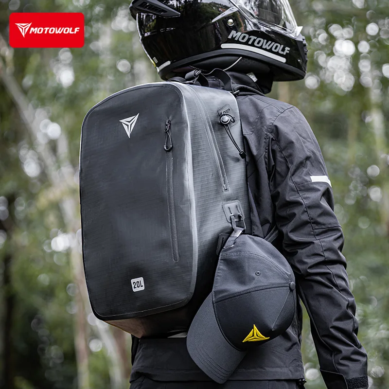 Wholesale Waterproof Motorcycle Backpack Large Capacity Motorbike Riding Travel Commuter Daypack for Men Outdoor Gear