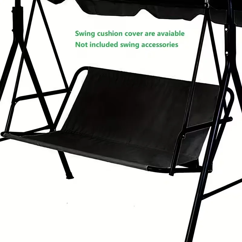 Outdoor Relaxation, 600D Fabric Swing Seat Cover, All-Season Non-Waterproof Patio Bench Protection, Fits 2-Seater Swing, Green view 2