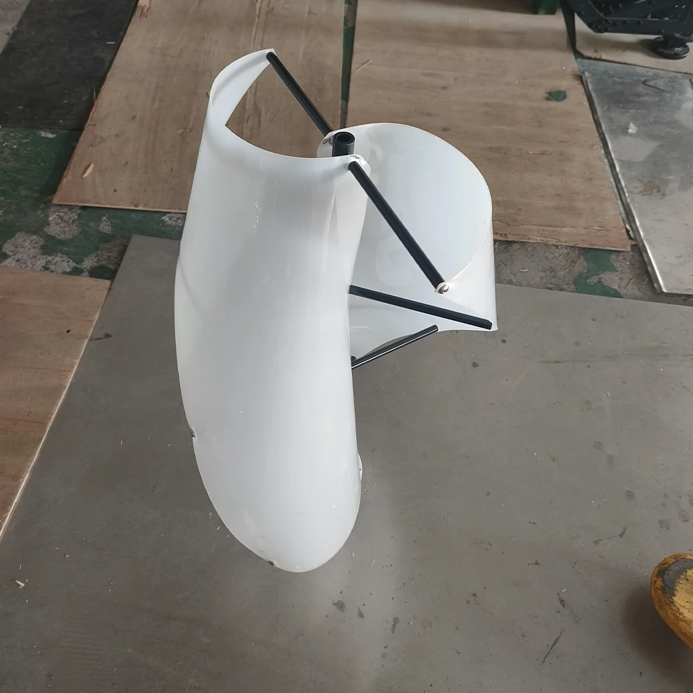 Installation of vertical axis wind turbines on the roof, with a capacity of 2KW-5KW and anti typhoon design. Grid connected/off