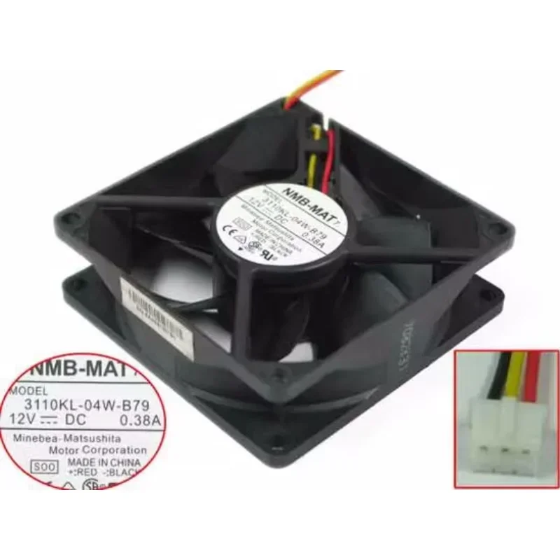 

NMB-MAT 3110KL-04W-B79 S00 Server Cooling Fan 12V 0.38A 80x80x25mm 3-Wire