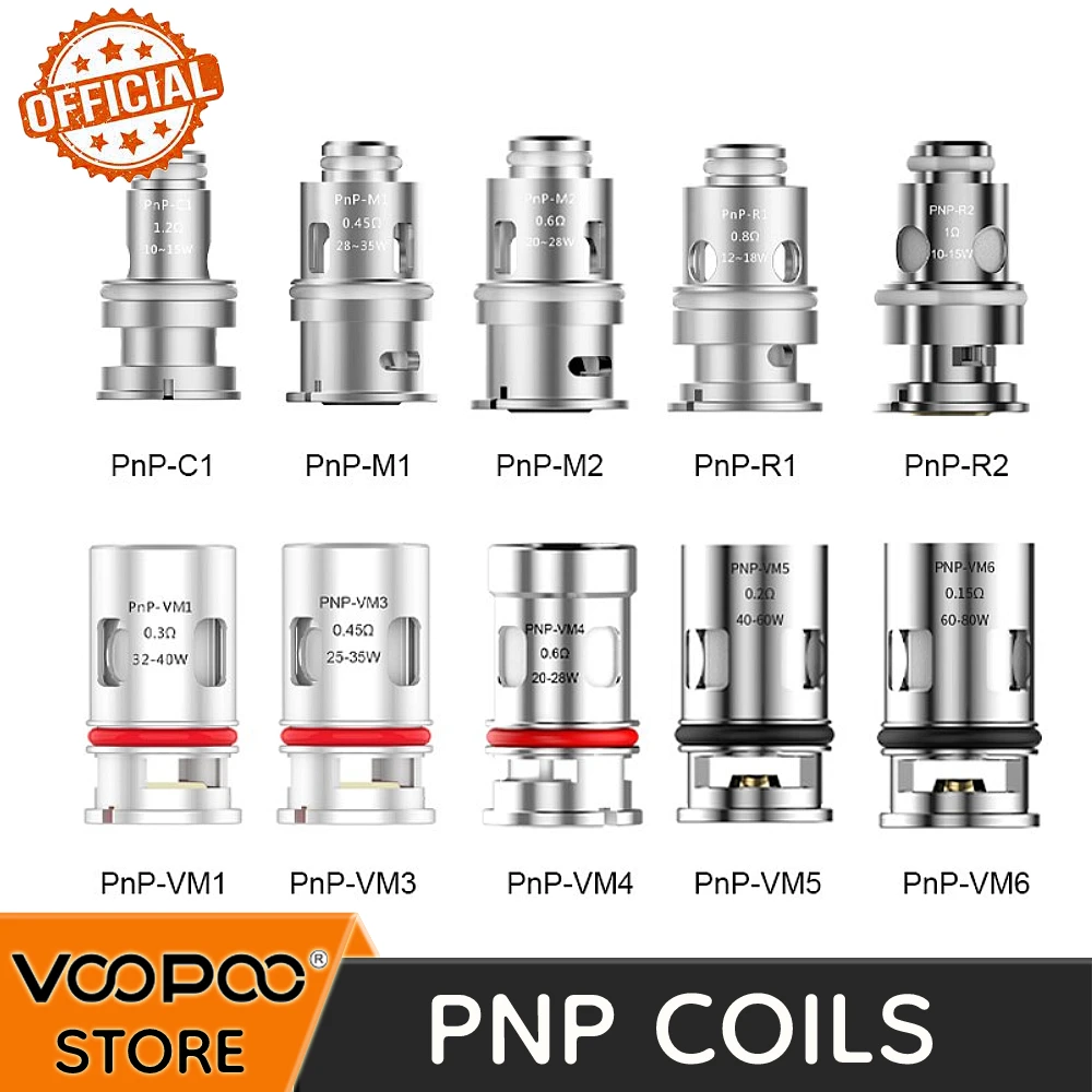 VOOPOO PnP VM1/VM2/VM3/VM4/VM5/VM6/TM1/M2 Mesh Coil 0.3 0.45 0.6 0.2 Ohm For DRAG VINCI ARGUS Series Pod Vape Kit Atomizer Vaper