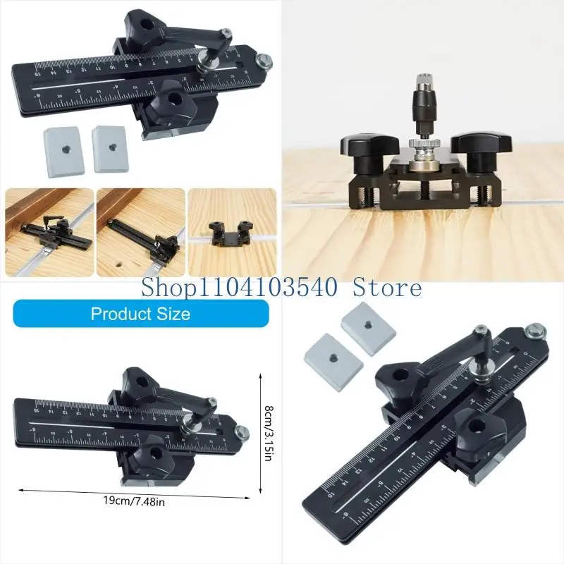 

02DC Multoclospe Aluminum Thin Rips Guide Guide с метрическими имперцами. Маркировка повышает стабильность для задач дерева
