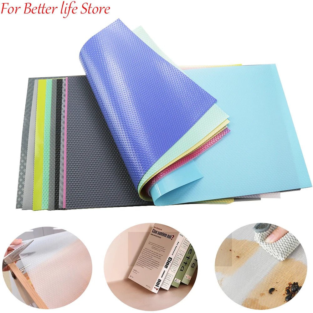 Waterproof Pad Shelf Drawer Liner Cabinet Non Slip Table Cover Mat Refrigerator Pad Tablecloth Moistureproof Kitchen Table Mat