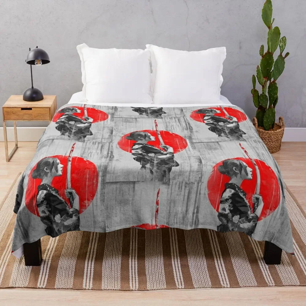 

samurai girl art Throw Blanket Summer Beddings Thins Luxury Thin Blankets