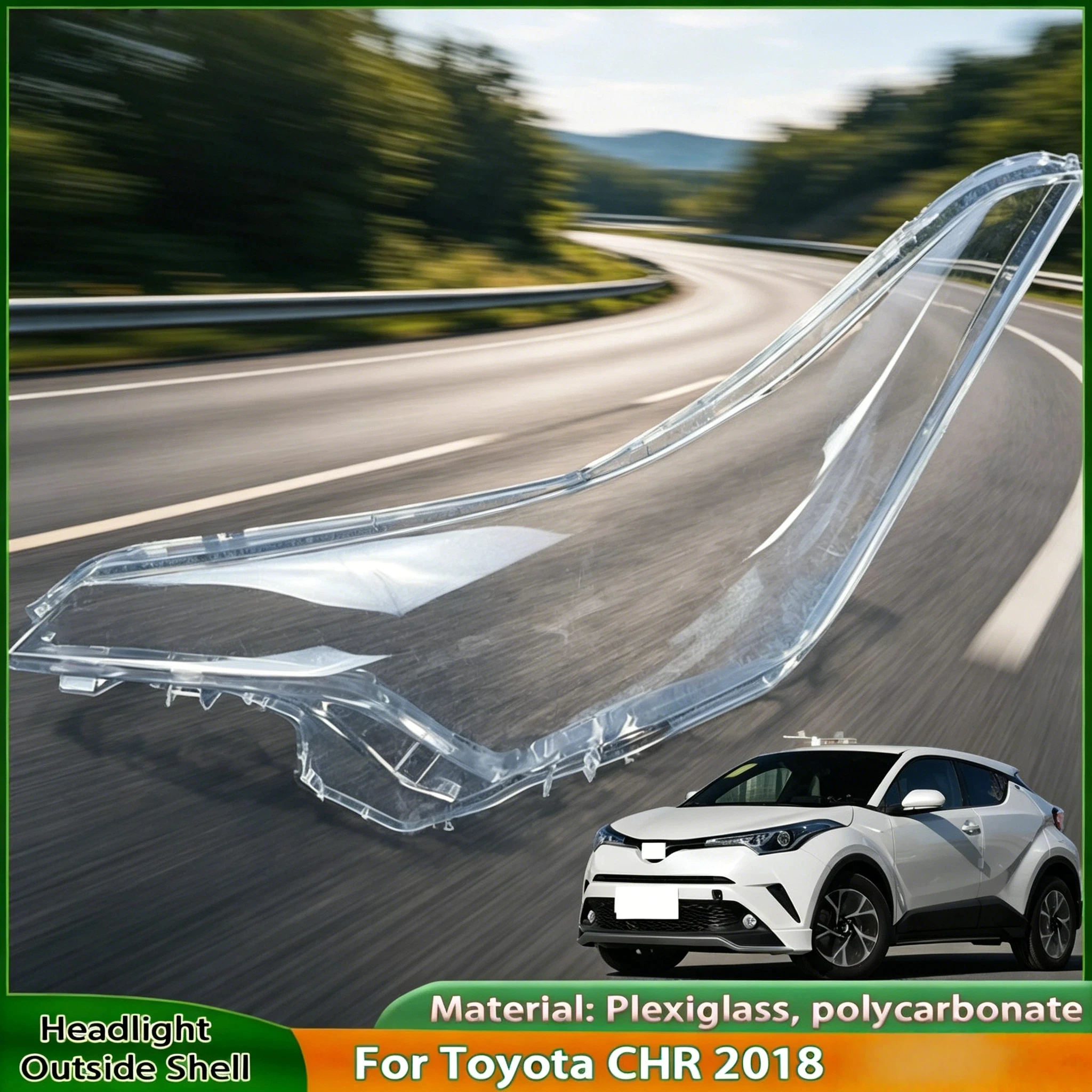 Headlight Shell Lens Auto Replacement Parts For Toyota CHR C-HR 2018 2019 2020 Front Headlamp Cover Transparent Mask Lamp Shade
