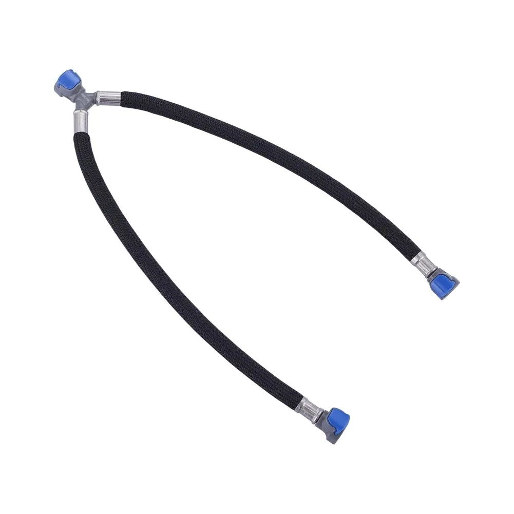 Blue 12 Inch Quick Connect Replacement Hose For Bathroom Faucet Hot And Cold Water Supply Line Plastic PE Mixer Connector Pipe