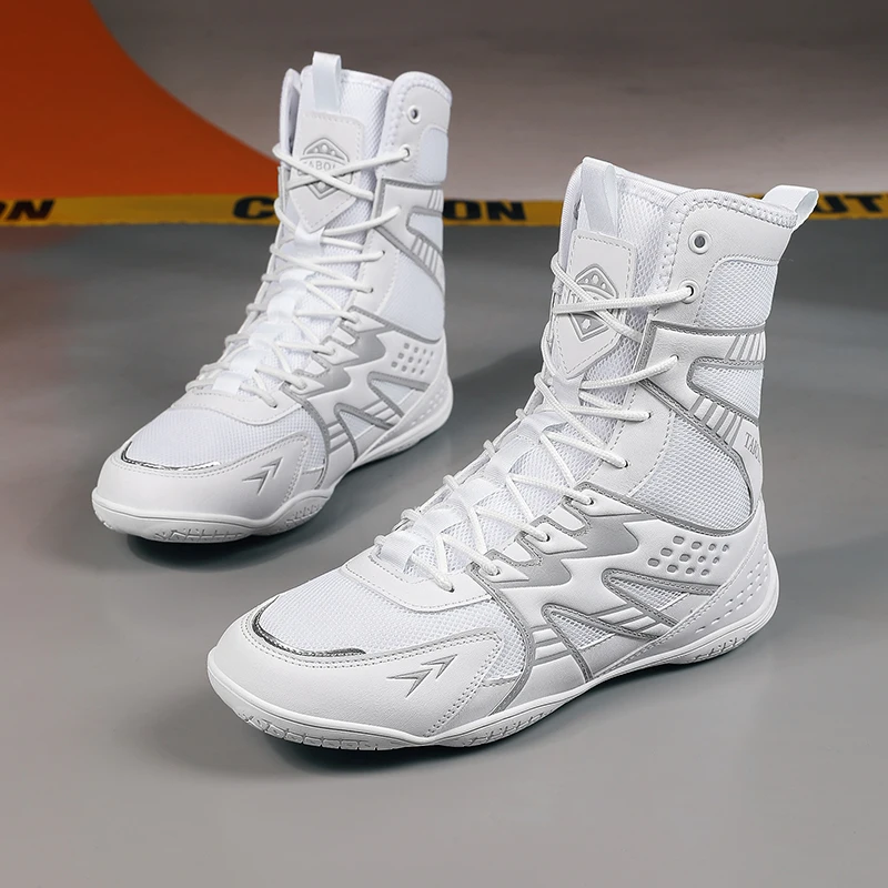 Good Quality Men Wrestling Boots Indoor Youth Boxing Shoe High Top Men Fighting Shoes Wearable Boxing Sneakers for Men