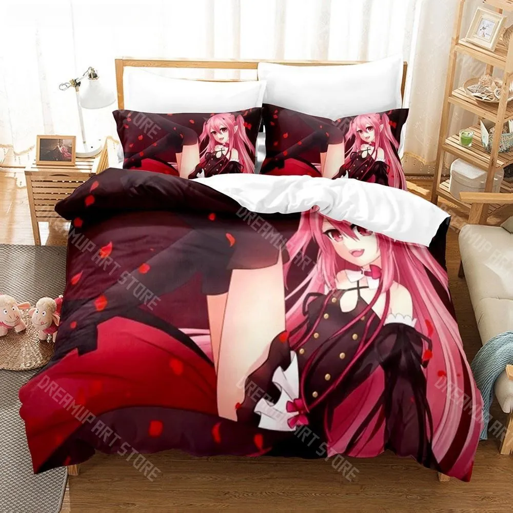 3D Printed Seraph of the End Anime Bedding Set for Boys Girls Duvet Cover Pillowcase Twin Queen King Full Single Double Sizes