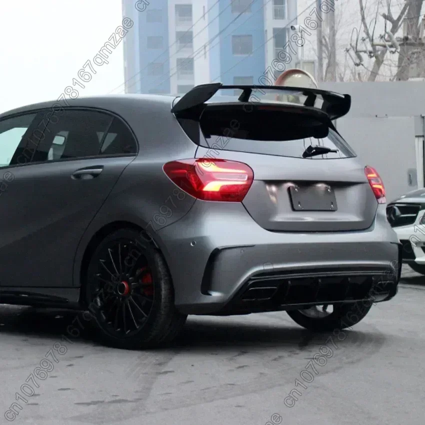 For Mercedes Benz A Class W176 W177 A180 A200 A250 A260 AMG A45 Hatchback 2013-2022 Rear Trunk Roof Spoiler Body Kit Gloss Black