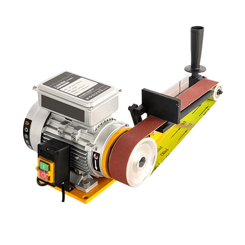 1.5KW Industrial Multifunctional Vertical 50X915mm Belt Sanding Machine For Woodworking Metal Stainless Steel Deburring 220V