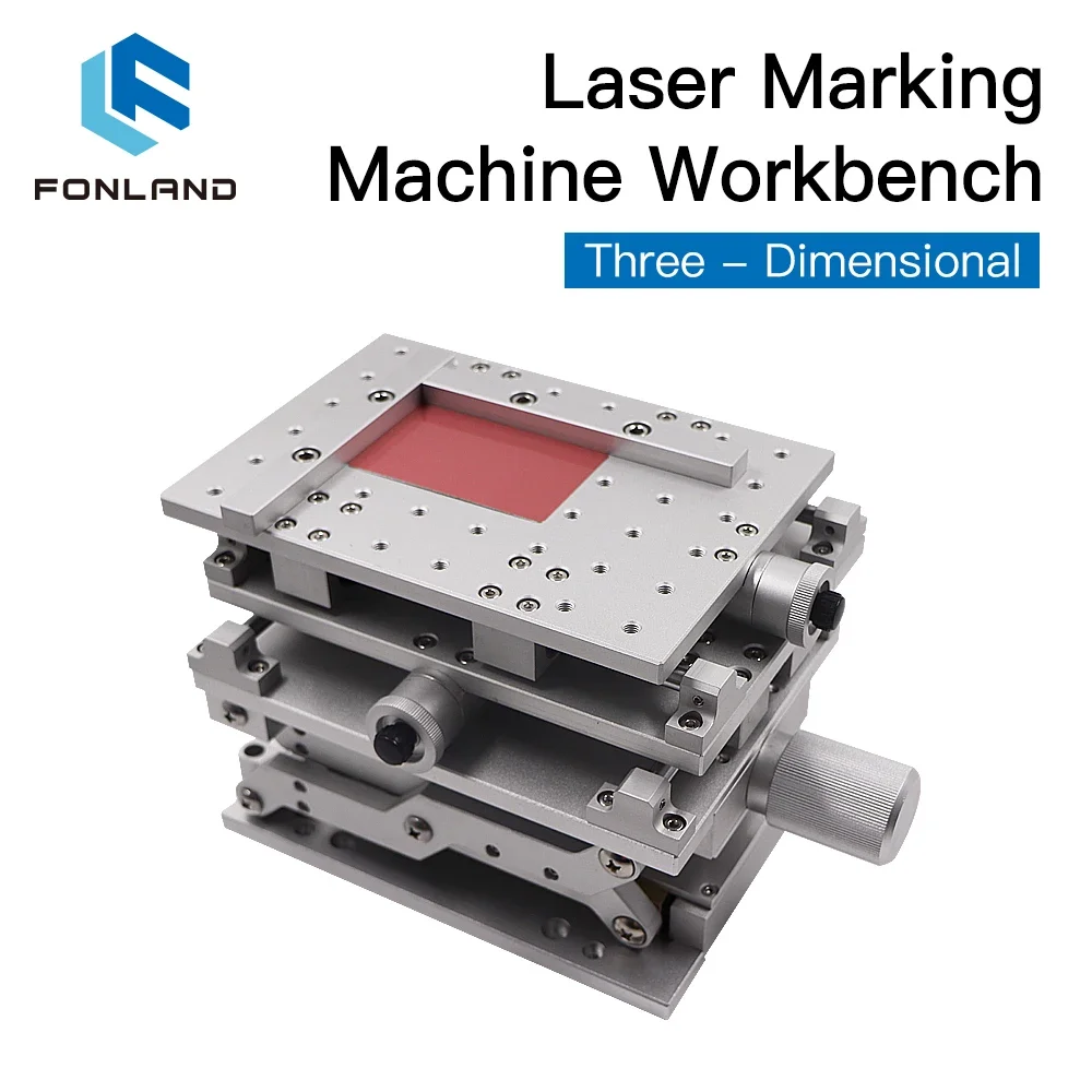 FONLAND 3D Laser Marking Machine Workbench XYZ Axis 210x150x150mm Height 150-275mm for Fiber Laser Machine Machine