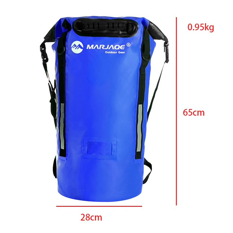 40L Large Capacity River Trekking Bag 500D PVC Waterproof Backpack Outdoor Equipment Duffel Rafting Sports Drybag Hermetic Bag