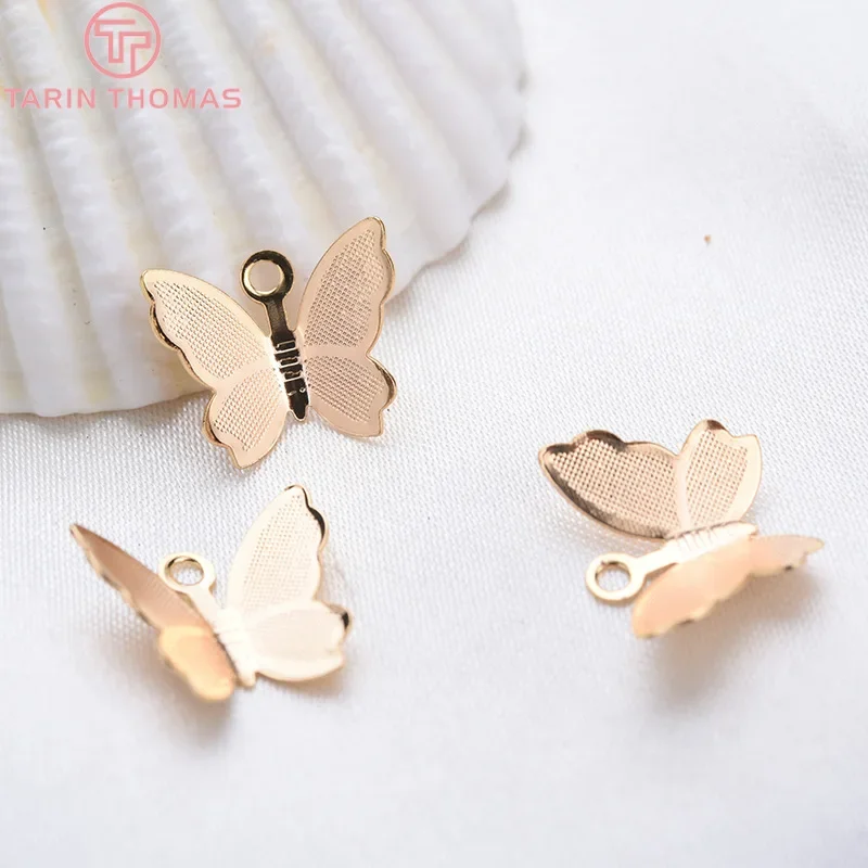 

(904) 20PCS 14x11MM 24K Gold Color Brass Butterfly Charms Pendants High Quality Diy Jewelry Findings Accessories wholesale