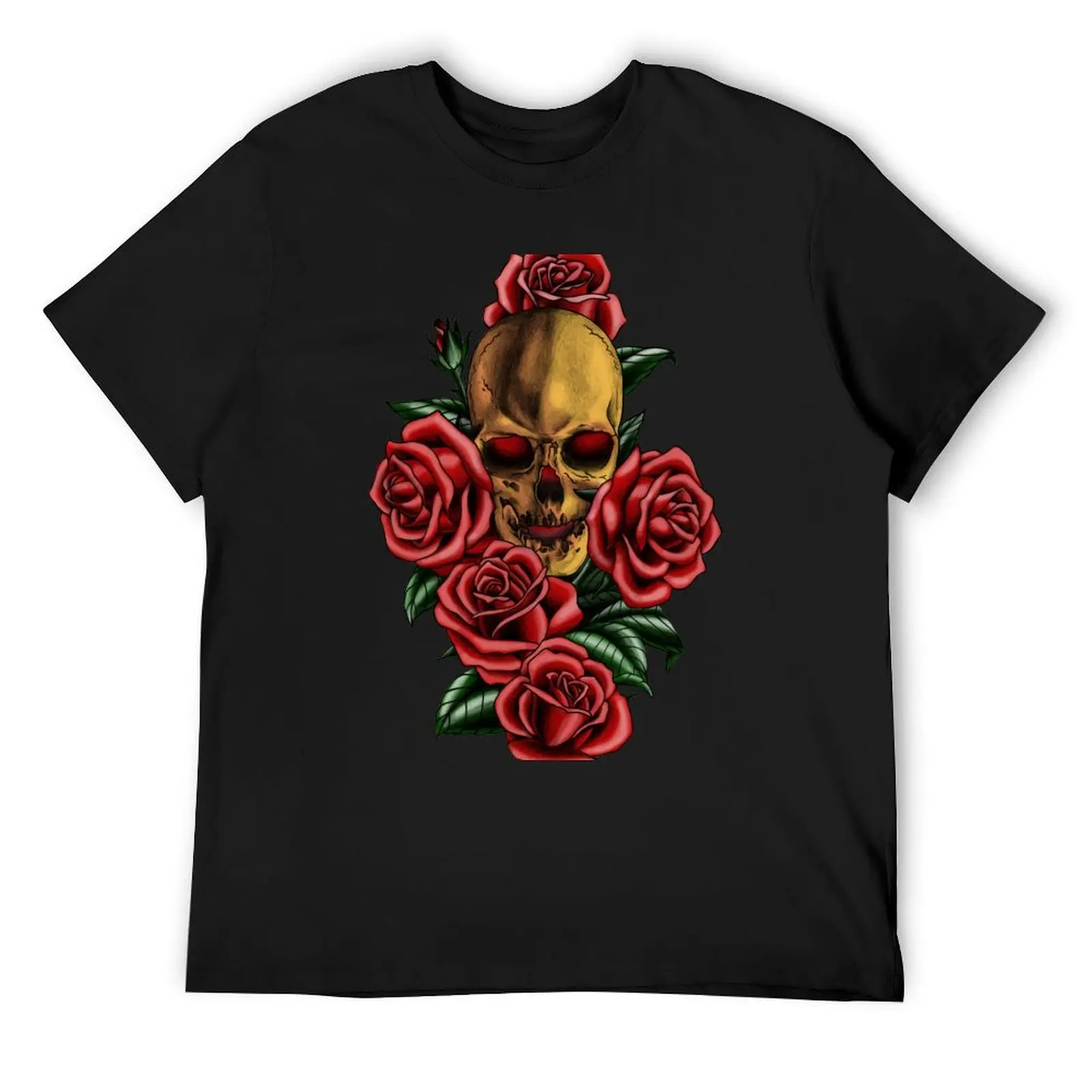 

Skull and Roses T-Shirt Funny t-shirts essential t shirt funny gifts t shirt for men