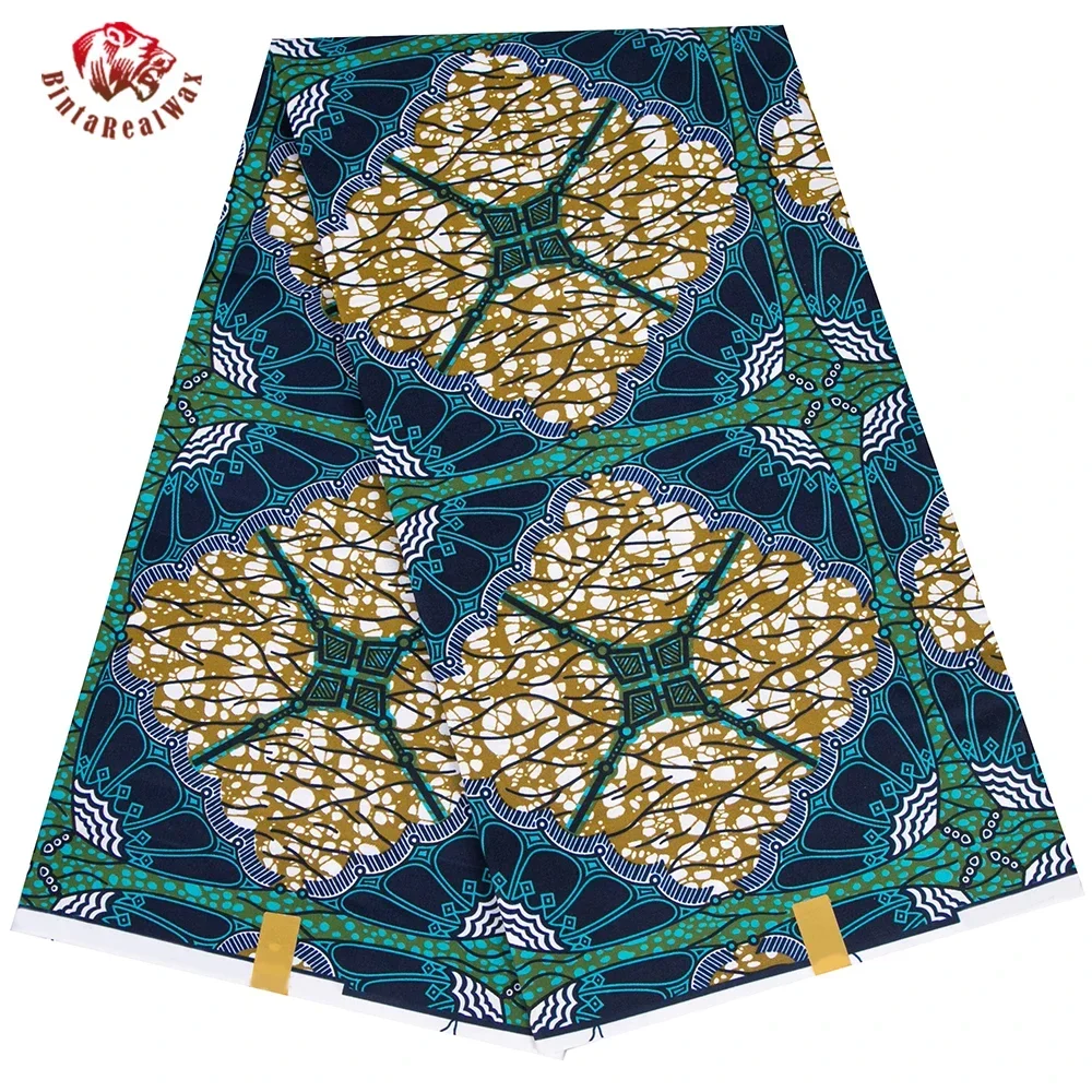 Fashionable 100% Polyester African Traditional Style Wax Batik Floral Fabric Ankara Batik Cloth Material DIY for Sewing