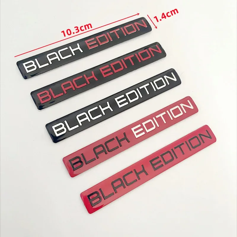 3D Aluminium Logo Black Edition Emblem Badge Decal Car Sticker For BMW Audi Mercedes VW Toyota Honda Nissan KIA Accessories - view 2