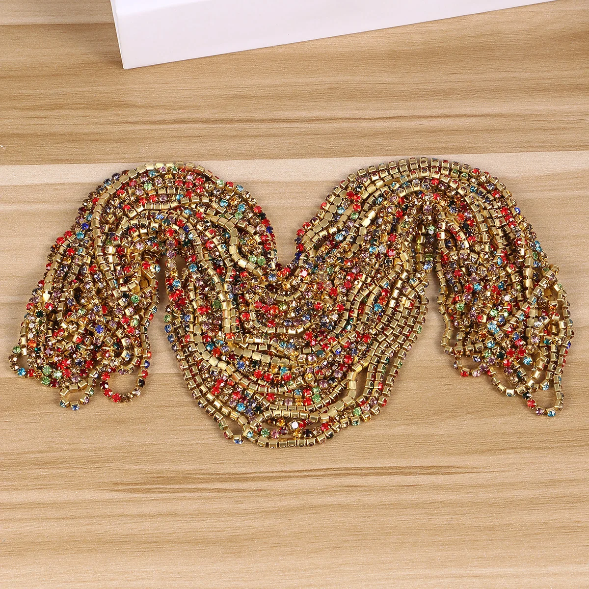 

10M 3Mm Gold Base Rhinestone Claw Chain Colorful Crystal Trim For Wedding Dress Sewing Craft Diy Decorative Accessories