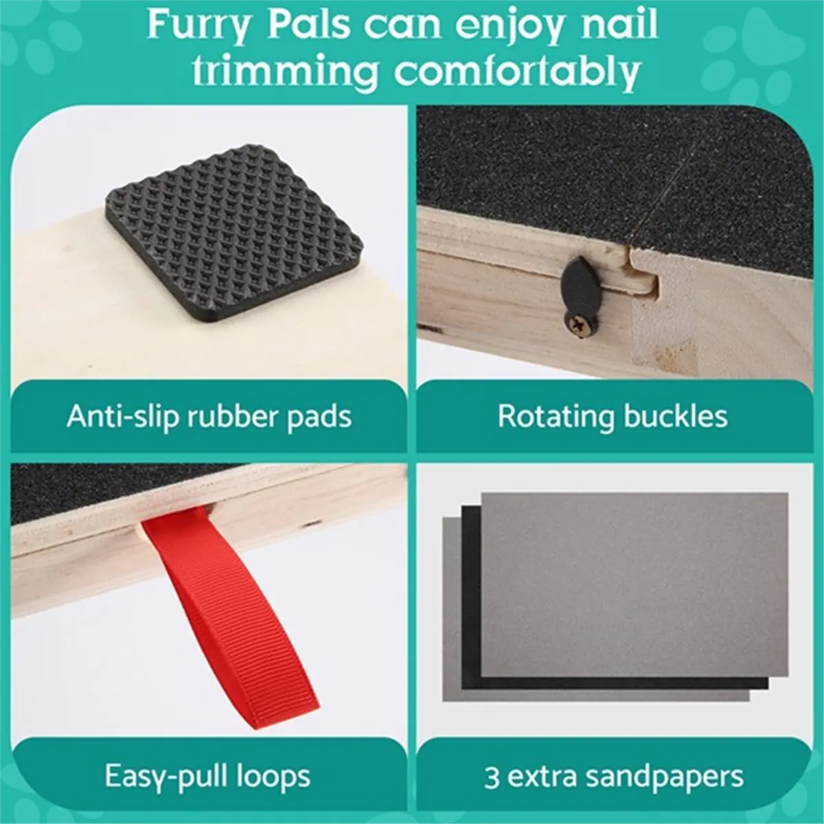 828 Mega Sale Dog Claws Scratching Board Scratching Board for Dogs with Treat Box Square Stress-Free Dog Nail Scratch Board