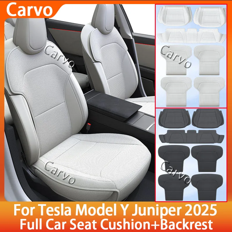 

Car Seat Cover Cushion For Tesla Model Y Juniper 2025 Full Car Seat Cushion+Backrest Seat Cushion Car Interior Accessories