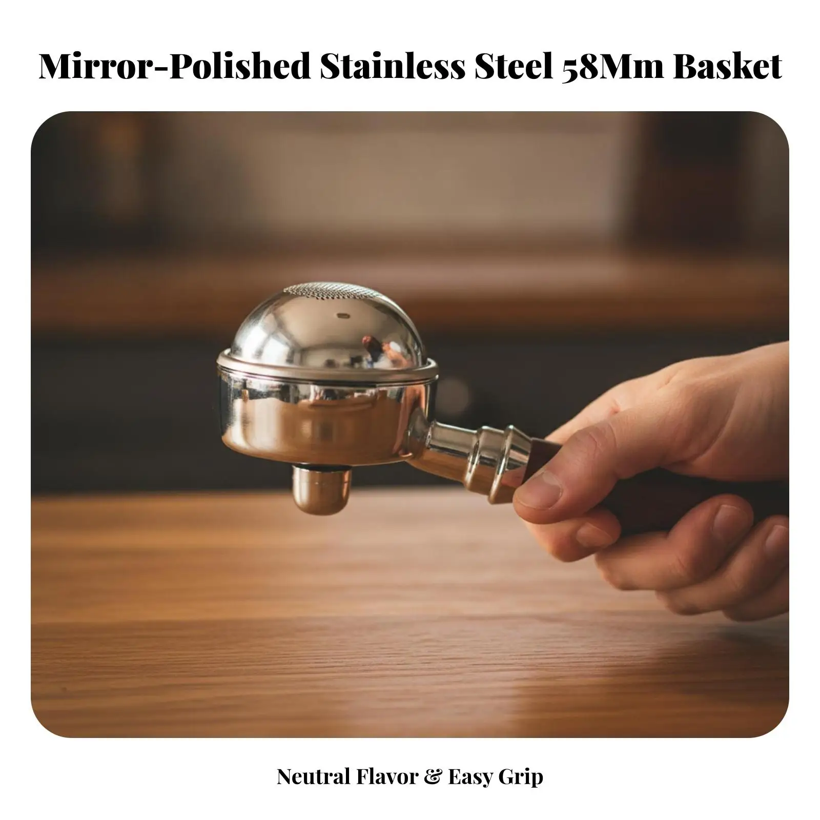 58mm Espresso Filter Basket Long-Lasting Coffee Filter Rust-Proof