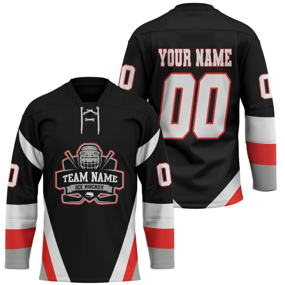 Personalized Name White Black Gold 3D Printed Fashion Men's Hockey Jersey Summer Unisex Personali Sport Team Jersey Shirt YU02 image 6