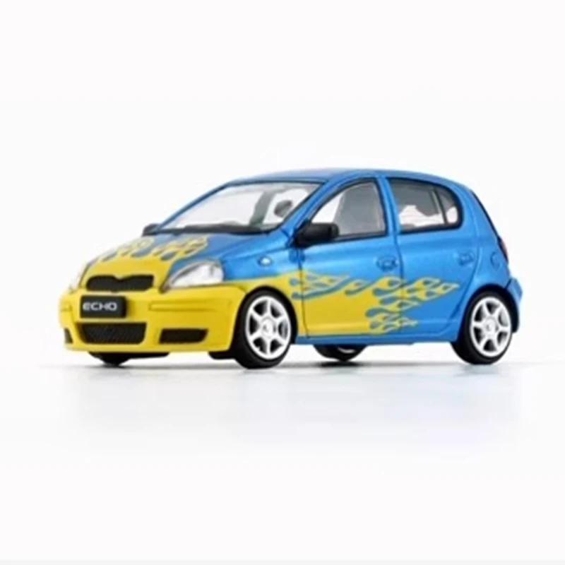BM 1:64 Scale TYT 1998 Yaris Echo Vitz Alloy Simulation Car Model Static Collection Decorated Holiday Toys Souvenir Gift