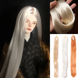 80cm Doll Hair Milk Silk Wig Handmade Crocheted Wig Rerouting 1/3 1/4 1/6 BJD Doll Accessories