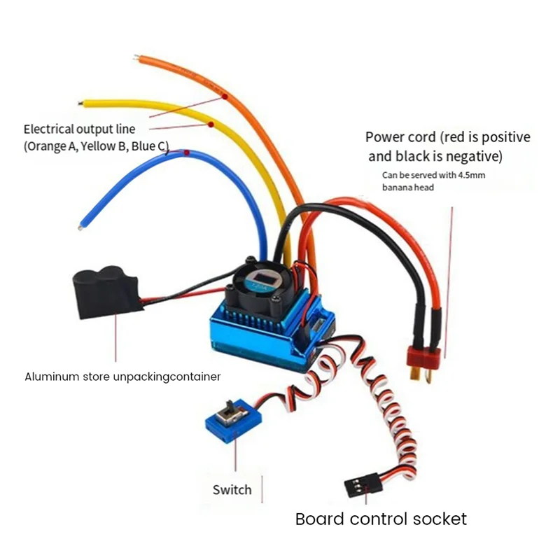 

RC Racing ESC 120A Датчик Большой Регулятор Скорости Тока RC Автомобильные Аксессуары Для 1/8 1/10 1/12 Автомобиль Гусеничный Лодка Запасные части