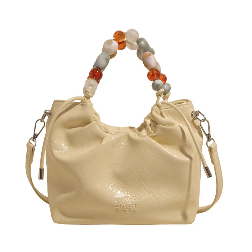 

Большая сумка с ручкой из бисера, сумка через плечо, сумки-мессенджеры, серебряная сумка из искусственной кожи, корейский стиль, буквенный принт