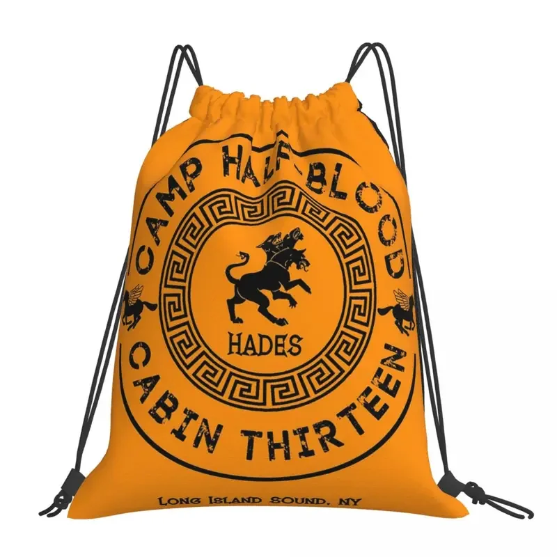 Cabin Thirteen - Hades - Percy Jackson - Camp Half-Blood Backpacks Drawstring Bags Drawstring Bundle Pocket Sports Bag Book Bags