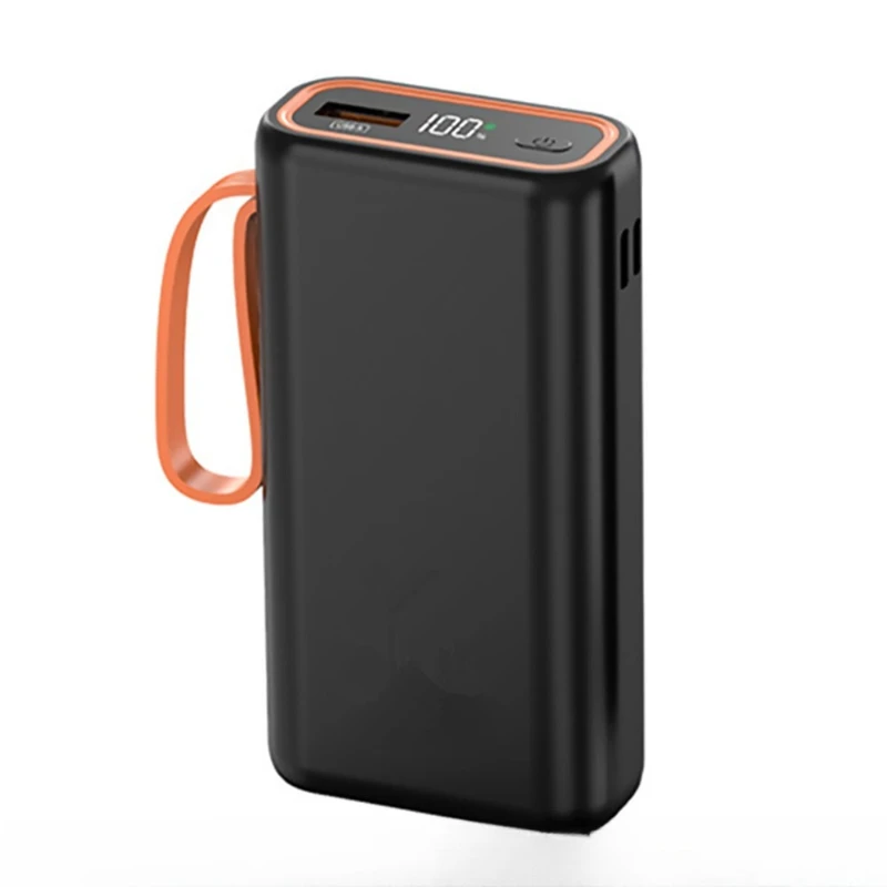 10000mAh For 21700 Battery Power Shell Charger Box LCD Display Power Bank