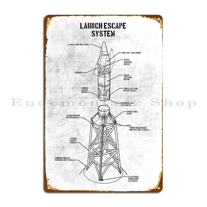 Launch Escape White Metal Sign Design Decoration Garage Personalized Club Tin Sign Poster