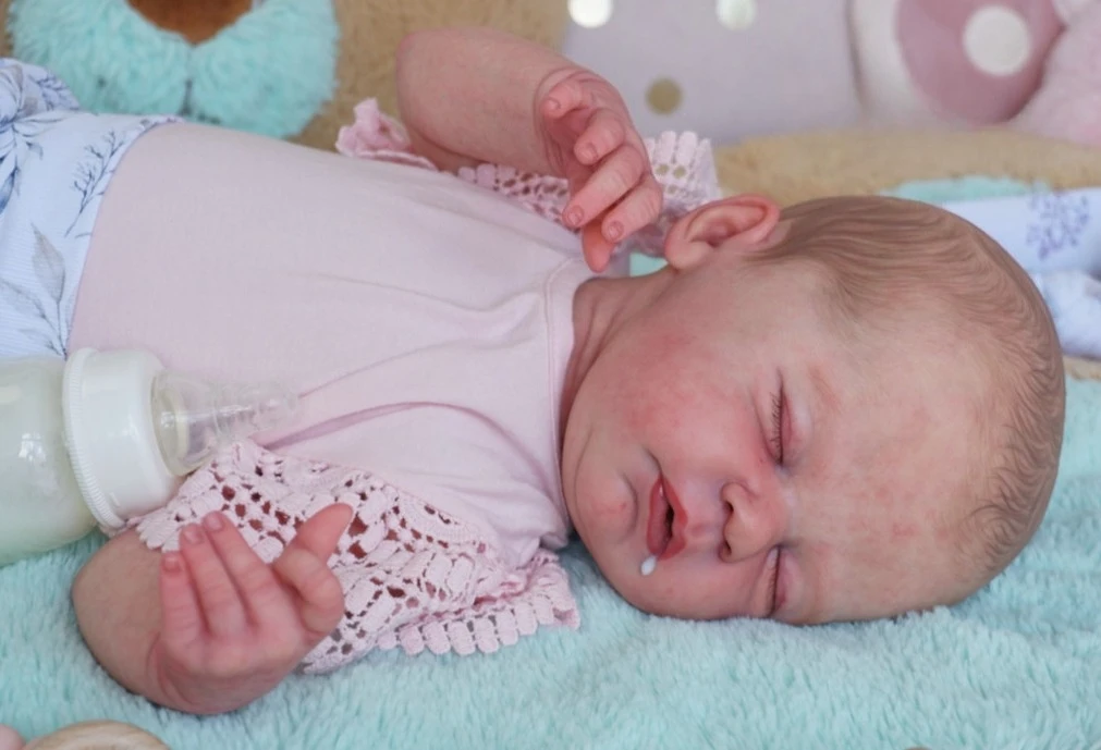 NPK 21'' Ręcznie Robione Wysokiej Jakości Niedokończone Niemalowane Części do Lalek DIY Zestaw Reborn Alix z Materiałowym Ciałem