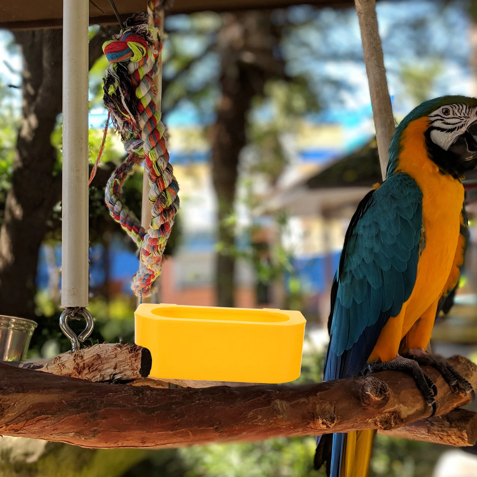 

Convenient Hanging Bird Feeder Sturdy Material Large Capacity Design Suitable for Parrots Rabbits Pigeons Hamsters