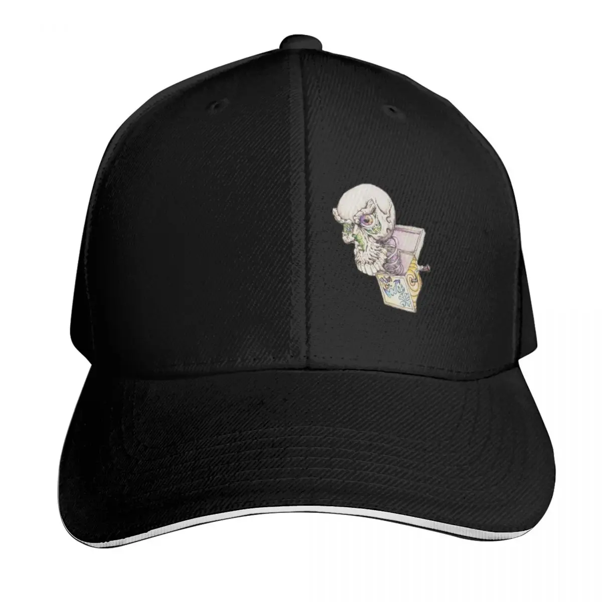 skull jack in box Baseball Cap Sun Protection UPF 50+ Breathable Mesh Back Adjustable Buckle Closure