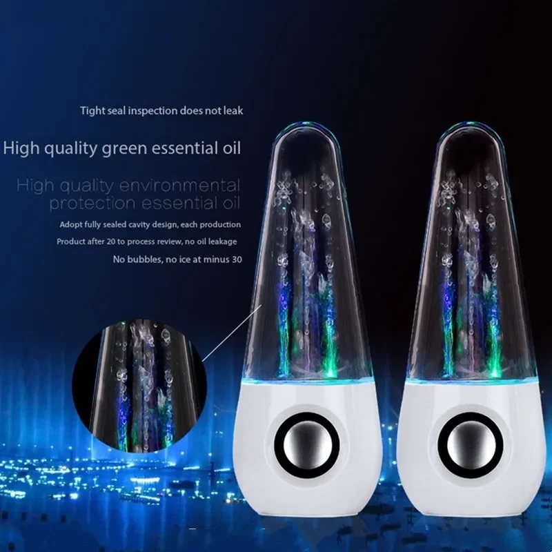 Caixa De Som Bluetooth Speaker Soundbar Dancing Water Music Fountain Light for PC Laptop For Phone Portable Stereo Sound Box