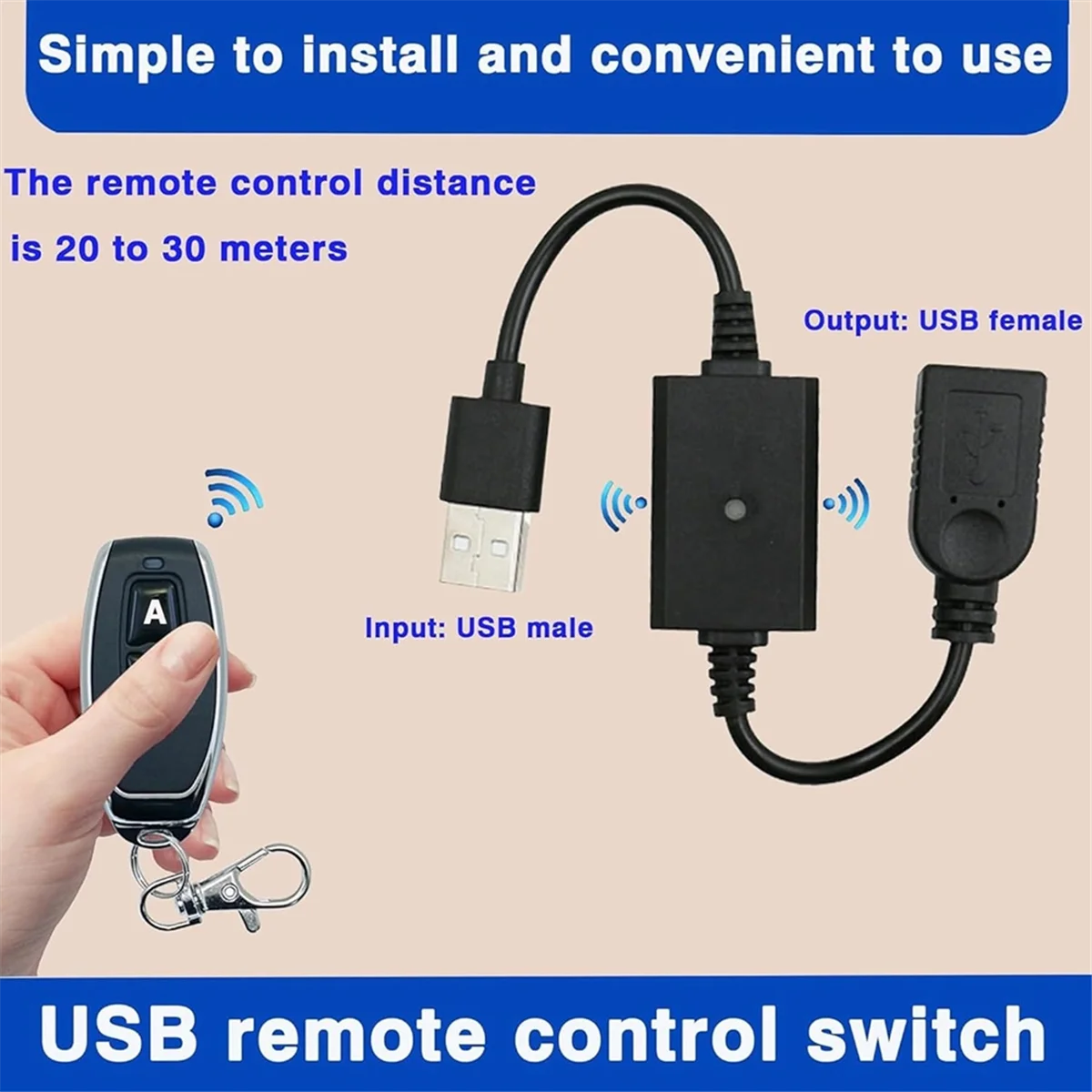 A002 DC5V USB Wireless Remote Control Switch 433mhz Drive Switch LED Light Mini Motor Bar Reading Light Fan
