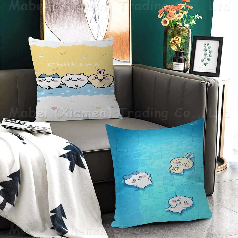 C-ChiikawaS Pillowcase Toon Gift Cushion Cover Bedroom Home Sofa Chair Seat Decor Pillow Case