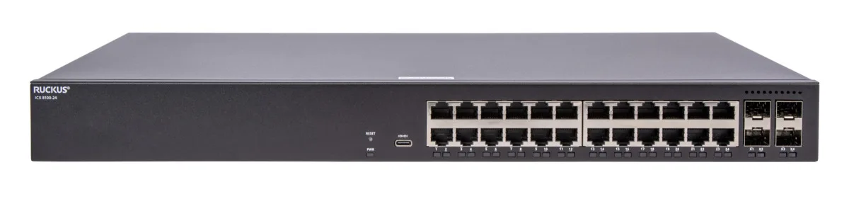 Ruckus ICX8100-24P 24x10/100/1000 Ports 4x1g Sfp Uplnk-ports Switch