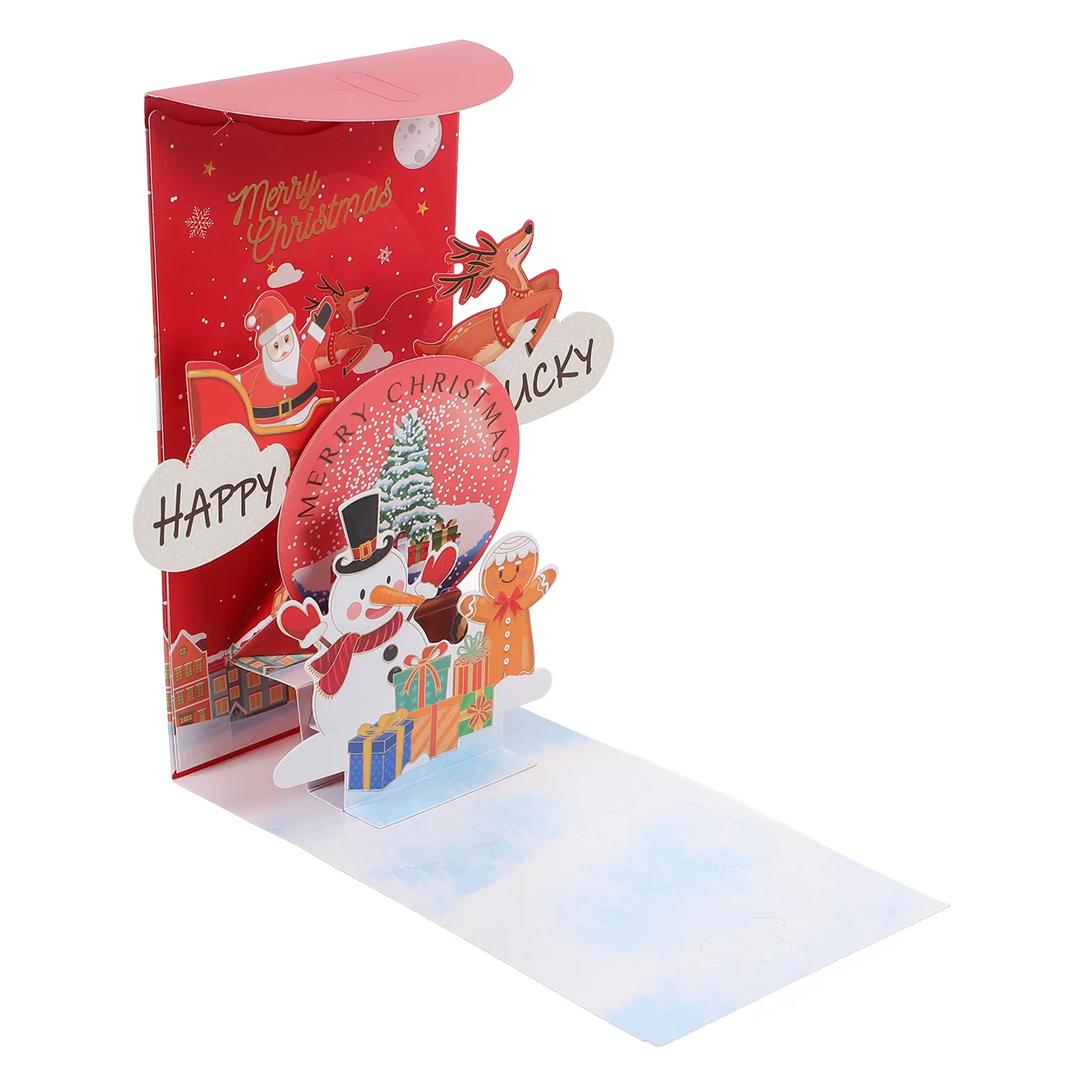 Christmas Three-dimensional Red Envelope Greeting Card Happy Holiday Paper Party Decor