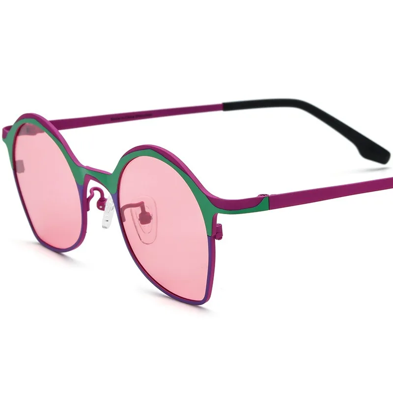 

Color Pure Titanium Sunglasses Men Cat Eye Glasses Women Personality Fashion Driving Polarized Ultra Light UV400 Eyewear for Man
