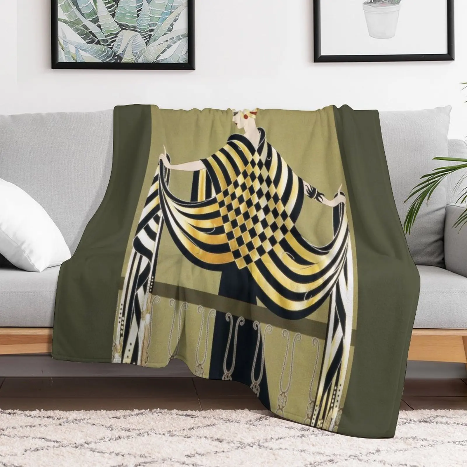 LADY OF THE CHESS Art Deco Beauty Fashion Throw Blanket Luxury Throw Heavy Cute Blankets