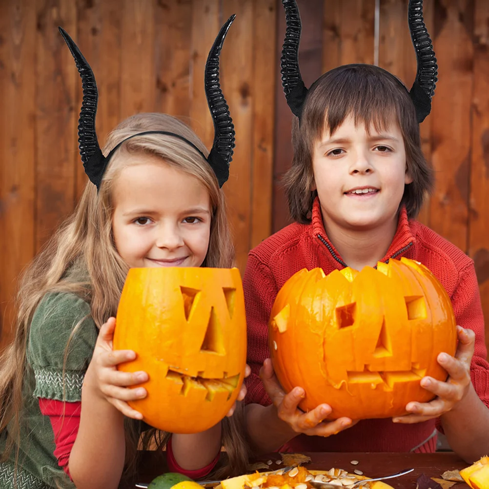 Croissant Hoofdband Halloween Dag van de Doden Hoofddeksel Haarspeld Hoorns Party Plastic Accessoires Hoofdbanden voor Dames Man