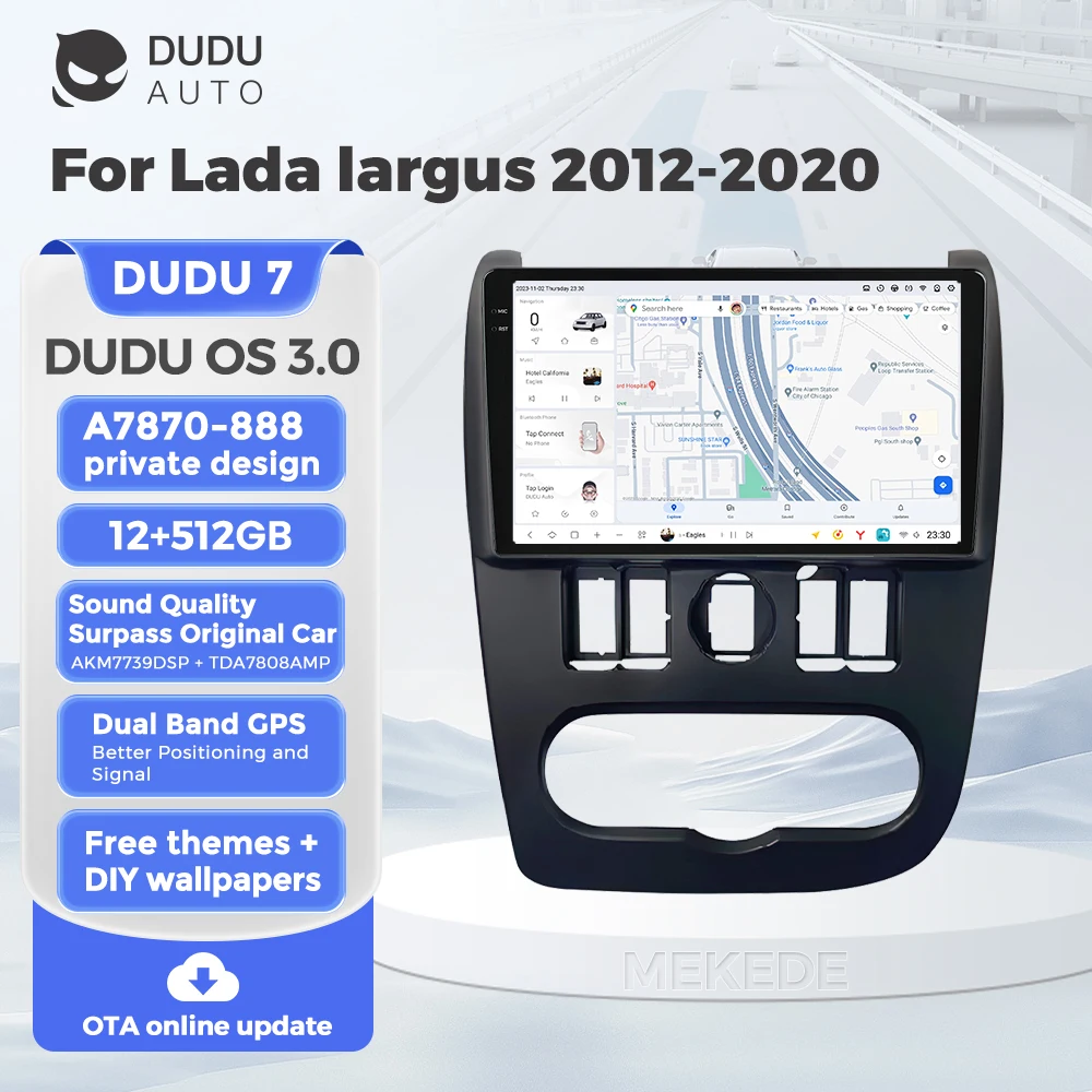 DUDU7 A7870 DSP Android 13 Car Radio Stereo Player Intelligent Systems For Lada Largus 2012-2020