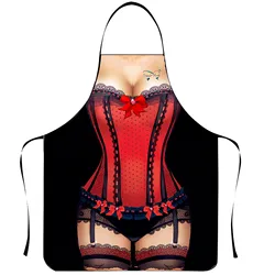 Funny Apron Muscle Man Creative Apron 3D Sexy Bikini Series Aprons Kitchen Dinner Cooking Apron Fashion Couple Festival Gifts